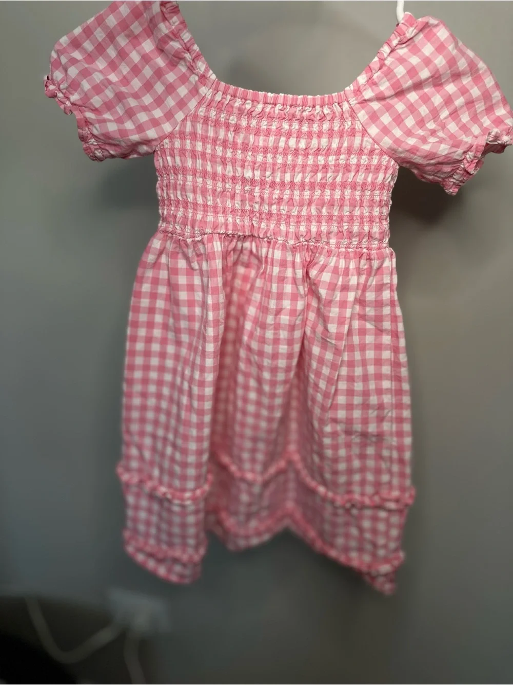 The Children's Place Pink Gingham Smocked Dress